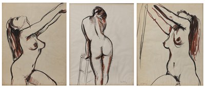 Lot 76 - John Pelling (b.1930) a set of three nude...