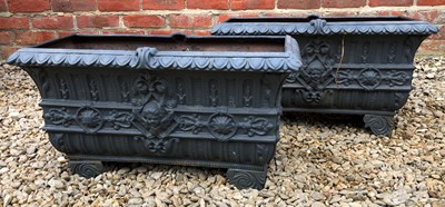 Lot 777 - A pair of French style painted cast iron...