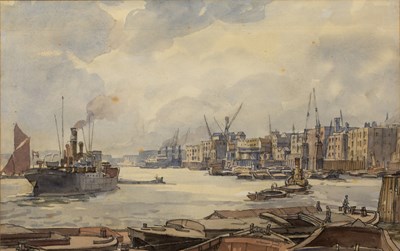 Lot 218 - Norman Thomas Janes (1892-1980) London Docks...