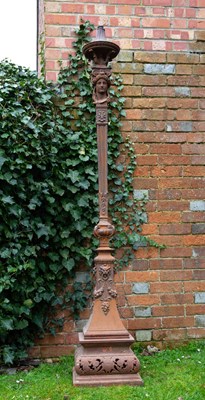 Lot 803 - A Victorian cast iron torchiere of classical...