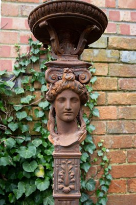 Lot 803 - A Victorian cast iron torchiere of classical...