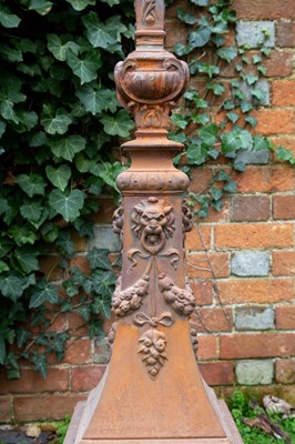 Lot 803 - A Victorian cast iron torchiere of classical...