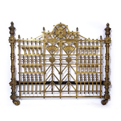 Lot 97 - A Victorian brass bedstead in the aesthetic...