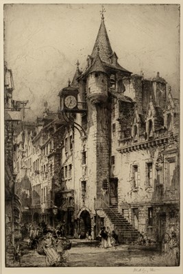 Lot 83 - Hedley Fitton (1859-1929) Glasgow scene signed...