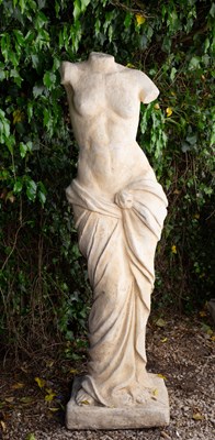 Lot 652 - A reconstituted stone sculpture of Venus,...