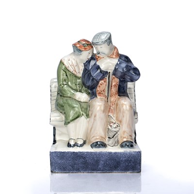 Lot 335 - Rye pottery 'True Love' ceramic figure group,...