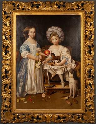 Lot 429 - A decorative oil painting in the 17th century...