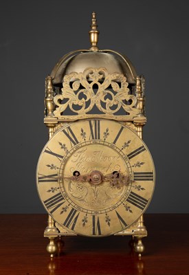 Lot 318 - A 17th century style brass lantern clock 17cm...