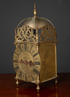Lot 318 - A 17th century style brass lantern clock 17cm...