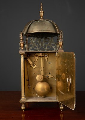 Lot 318 - A 17th century style brass lantern clock 17cm...