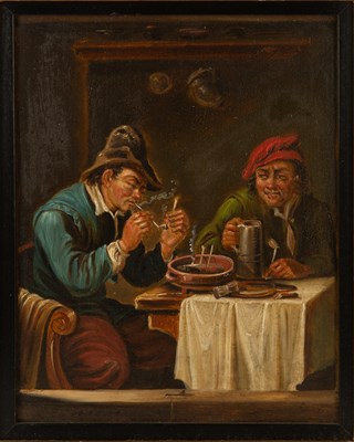 Lot 463 - After David Teniers Tavern scenes, a pair,...