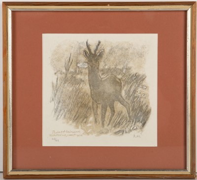 Lot 323 - Robert Hainard (1906-1999) Roe Deer, print,...