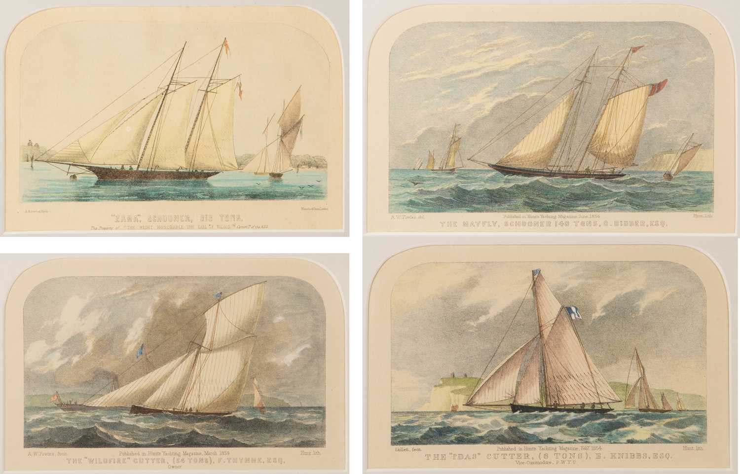 Lot 327 - After A.W. Fowles Four yachting prints, each...