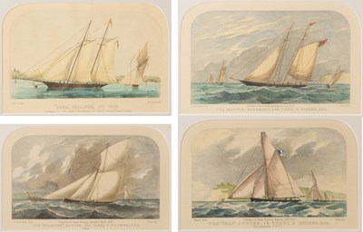 Lot 327 - After A.W. Fowles Four yachting prints, each...