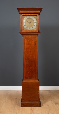 Lot 328 - John Trevett of West Marden oak longcase clock...