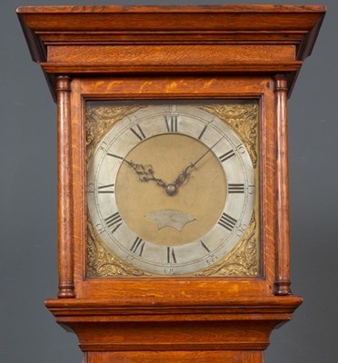 Lot 328 - John Trevett of West Marden oak longcase clock...