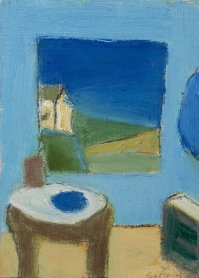 Lot 286 - Bob Bourne (1931-2021) Blue Wall, 2002 signed...