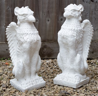 Lot 788 - A pair of white painted cast reconstituted...