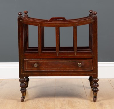 Lot 109 - A Regency mahogany canterbury with four...