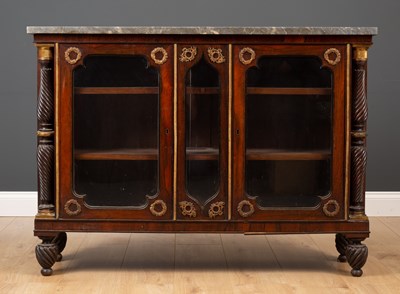 Lot 307 - A 19th century French empire style rosewood...