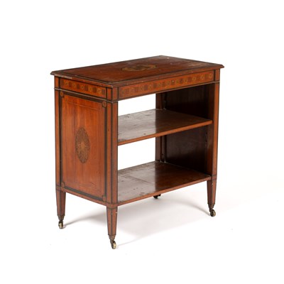 Lot 308 - An Edwardian maplewood, satinwood and ebony...