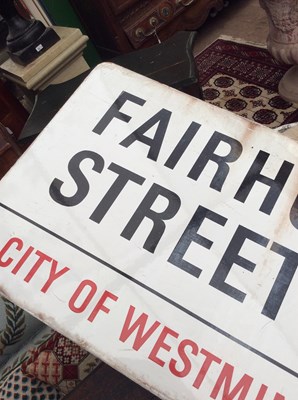 Lot 124 - An Enamel London road sign for 'DEANERY STREET...