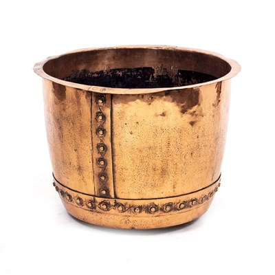 Lot 836 - A copper copper polished for use as a log bin,...