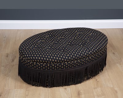 Lot 514 - A 20th century oval upholstered stool with...