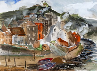 Lot 32 - R. Wilson (20th Century) Staithes, Yorkshire,...