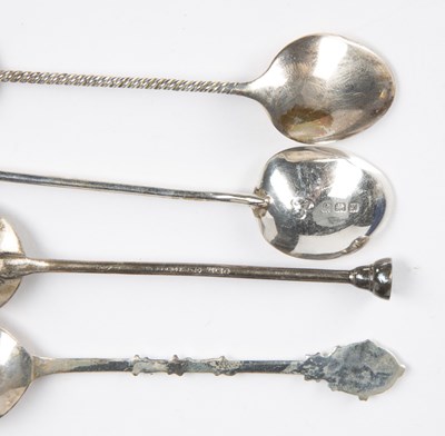 Lot 500 - Four cased sets of silver spoons consisting of...
