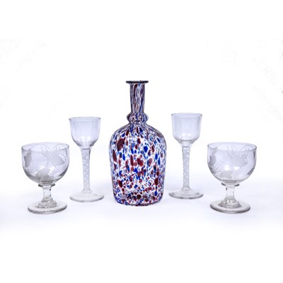 Lot 536 - An antique possible continental glass decanter...