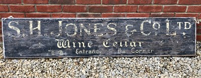 Lot 883 - A painted sign for SH Jones & Co Limited Wine...