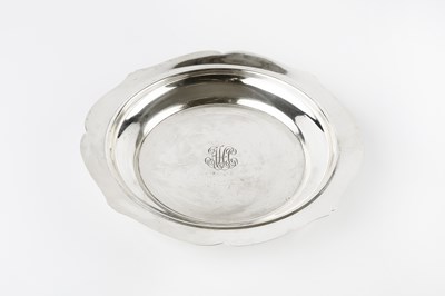 Lot 820 - An American silver dish, with shaped border,...