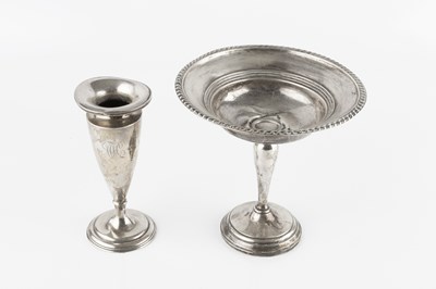 Lot 822 - An American silver tazza, with gadrooned...