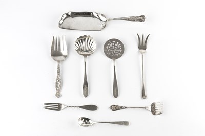 Lot 824 - A collection of American silver flatware,...