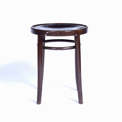 Lot 32 - In the manner of Thonet stool, with tapering...