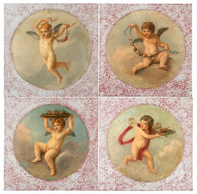 Lot 166 - 19th century school a series of four roundels...