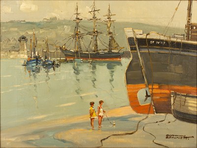 Lot 203 - Godwin Bennett (1888-1950) 'St. Ives' oil on...