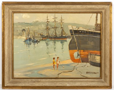 Lot 203 - Godwin Bennett (1888-1950) 'St. Ives' oil on...