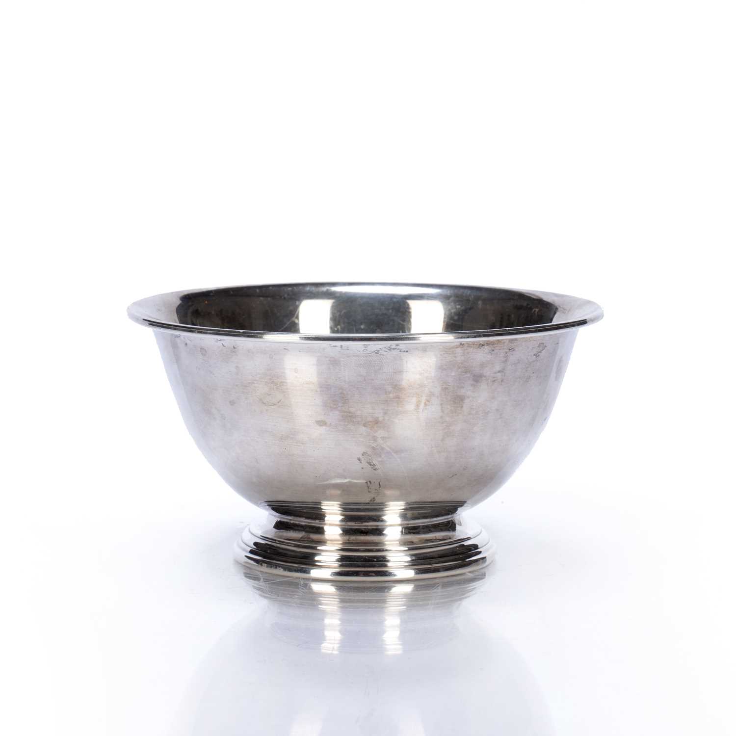 Lot 505 - White metal bowl marked 'Sterling WY3' to