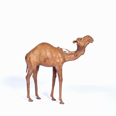 Lot 14 - 20th Century model of a camel papier mache and...