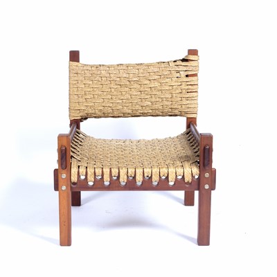 Lot 110 - 20th Century Danish School low chair with...