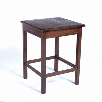 Lot 67 - Arts and Crafts Oak square top table with...