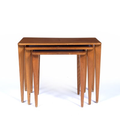 Lot 70 - Gordon Russell Limited nest of three walnut...