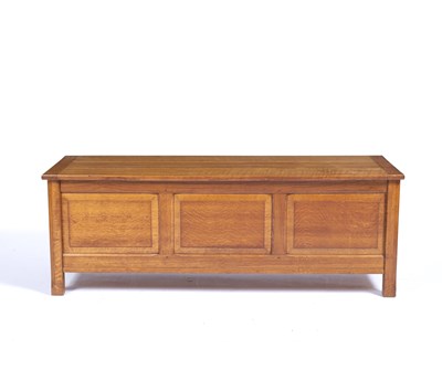 Lot 48 - Cotswold School oak coffer or chest, 123cm x...