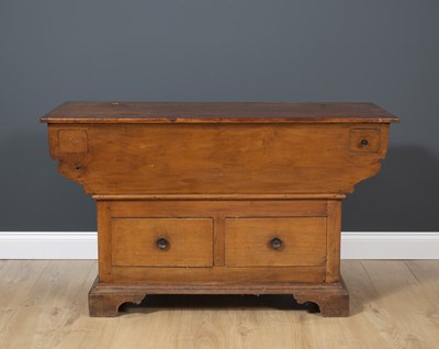 Lot 501 - A continental fruitwood chest with a lifting...