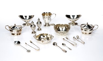 Lot 496 - Collection of silver and white metal...