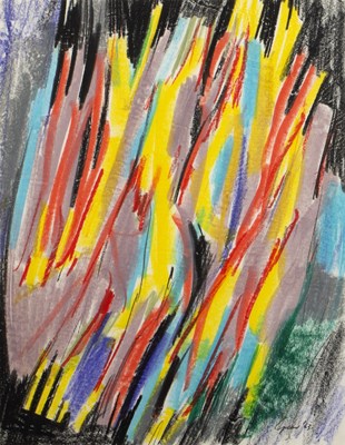 Lot 233 - William Gear (1915-1997) 'Untitled' oil pastel,...