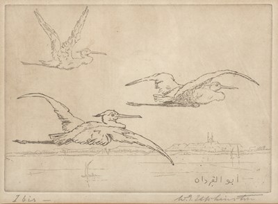 Lot 241 - * * Elphinstone (20th Century) 'Ibis' drypoint...