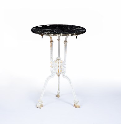 Lot 82 - Aesthetic movement garden table, white painted...